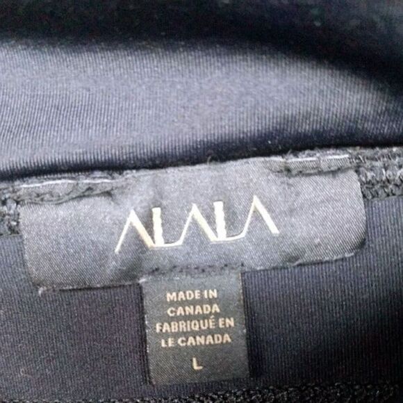 Alala x Revolve Captain gym leggings Size Large black & white mesh panel - Picture 6 of 6